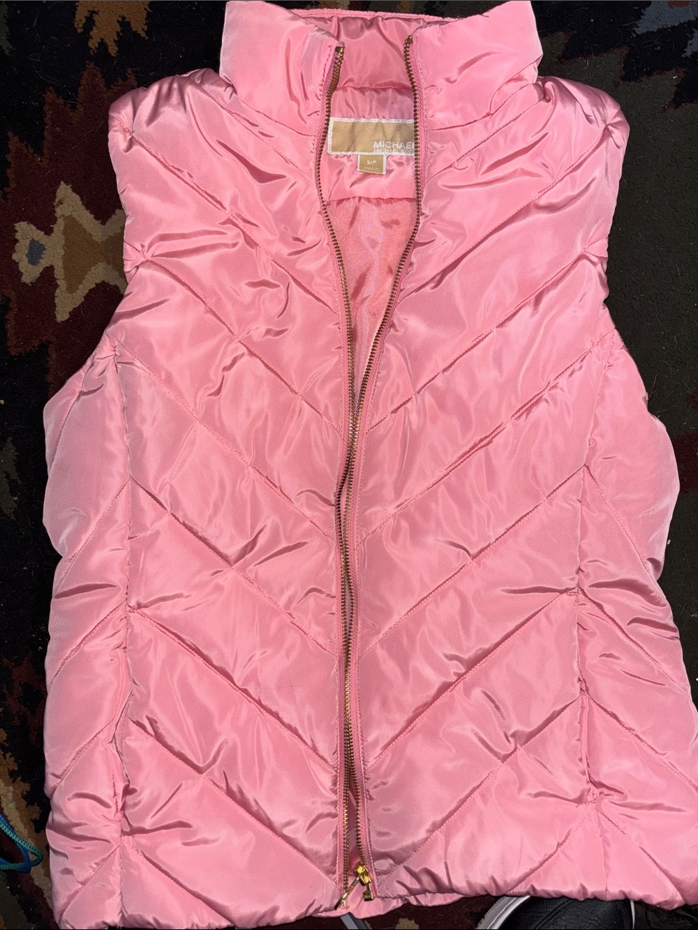 Michael Kors Bubblegum Pink Quilted Puffer Vest